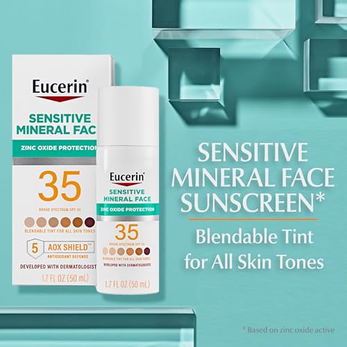 Tinted Sensitive Mineral Face Sunscreen Lotion, SPF 35, 1.7 FL OZ