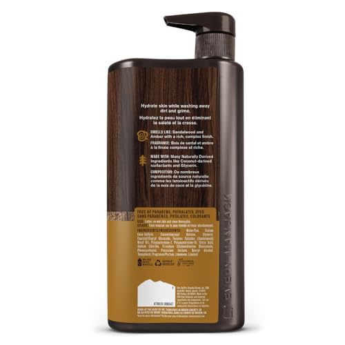 Hydrating Amber Sandalwood Body Wash for Men