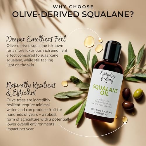 Squalane Oil 100% Pure Plant Derived 2 Fl Oz
