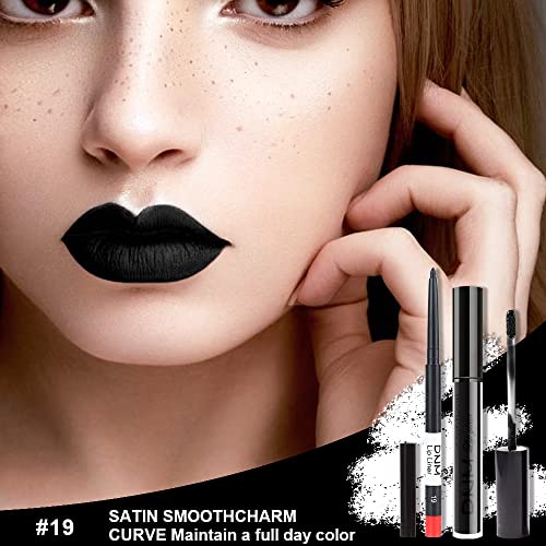 Black Matte Lipstick Liner Set