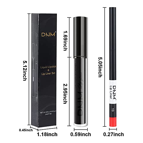 Black Matte Lipstick Liner Set