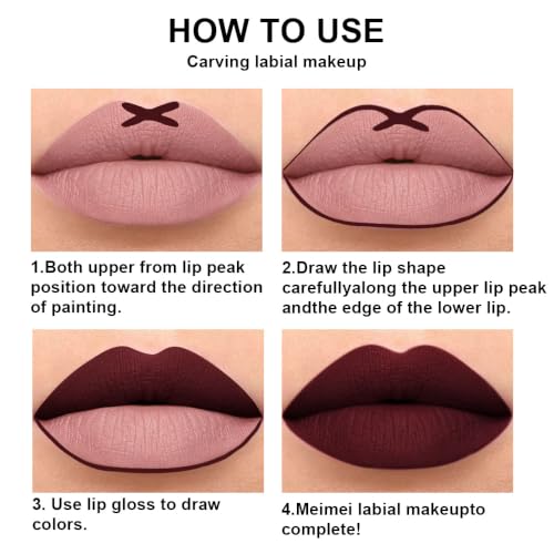Burgundy Matte Lipstick Liner Set