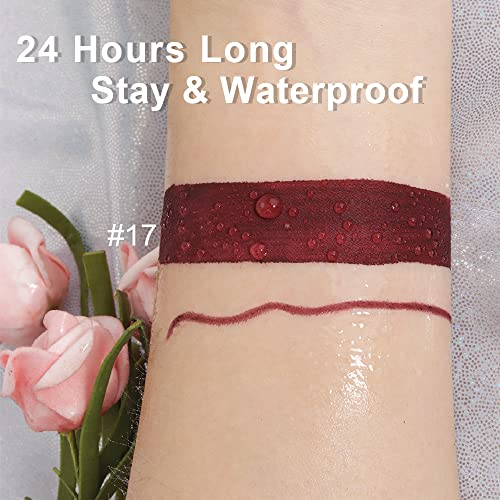 Burgundy Matte Lipstick Liner Set