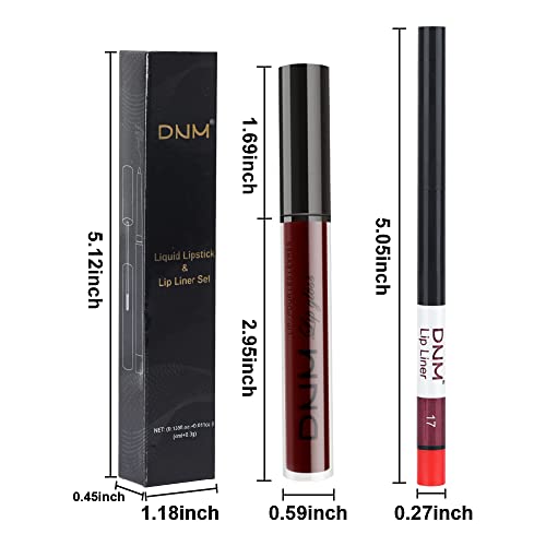 Burgundy Matte Lipstick Liner Set