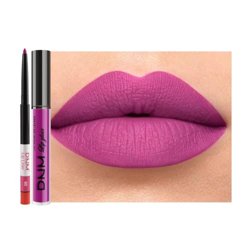 Hot Pink Matte Lip Liner and Lipstick Set