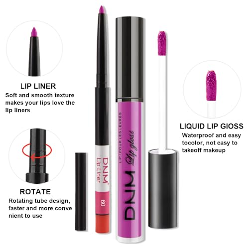 Hot Pink Matte Lip Liner and Lipstick Set