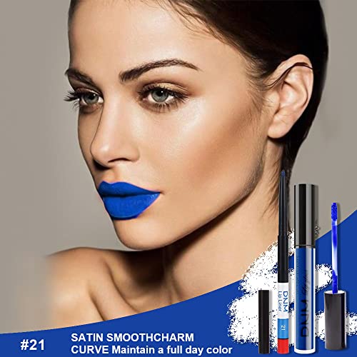 Royal Light Blue Matte Liquid Lipstick and Liner Set