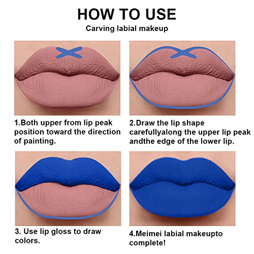 Royal Light Blue Matte Liquid Lipstick and Liner Set