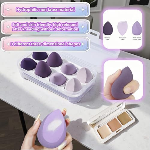 8pcs Makeup Sponges Set - Latex-Free, Blending Beaut