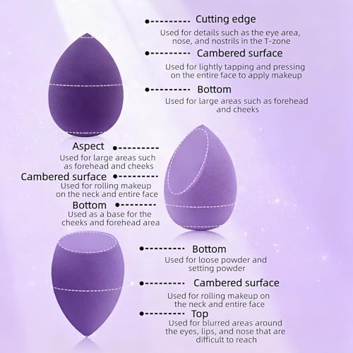 8pcs Makeup Sponges Set - Latex-Free, Blending Beaut