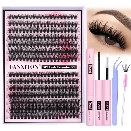 FANXITON DIY Individual Eyelash Extension Kit, Thick