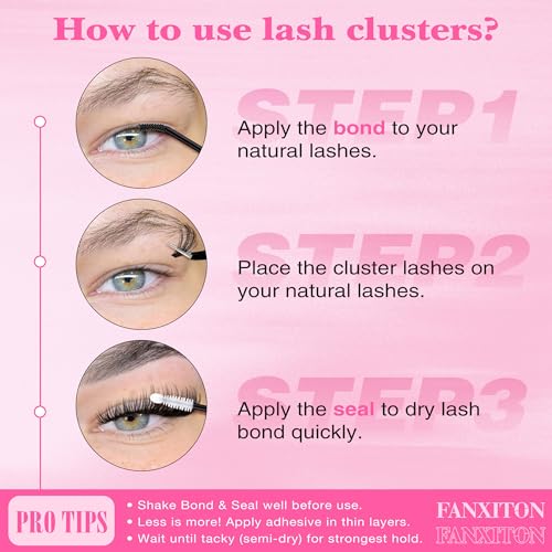 FANXITON DIY Individual Eyelash Extension Kit, Thick
