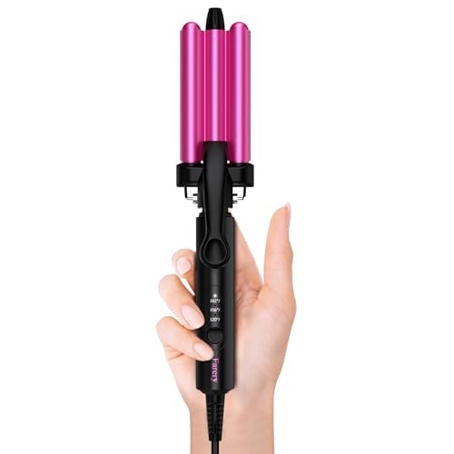 Mini 3 Barrel Hair Waver Portable Beach Wave Curling Iron Short Hair