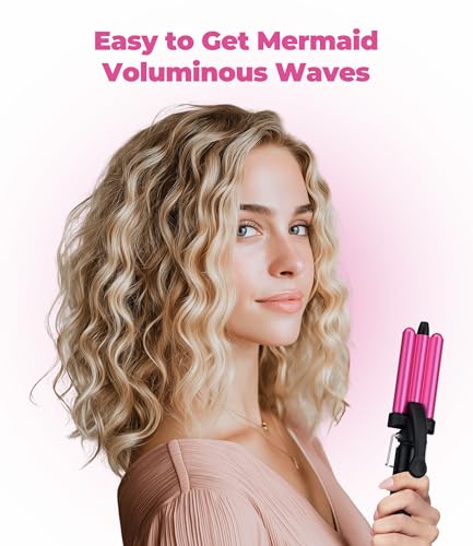 Mini 3 Barrel Hair Waver Portable Beach Wave Curling Iron Short Hair