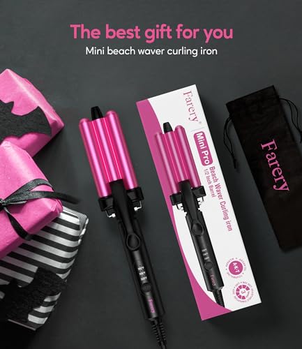 Mini 3 Barrel Hair Waver Portable Beach Wave Curling Iron Short Hair