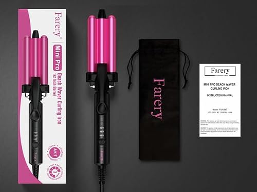 Mini 3 Barrel Hair Waver Portable Beach Wave Curling Iron Short Hair