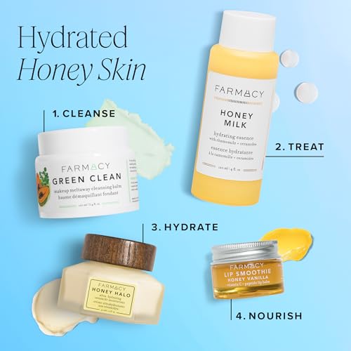 Ceramide Face Moisturizer - Honey Halo Ultra Hydrating Facial Moisturizer with Buckwheat H