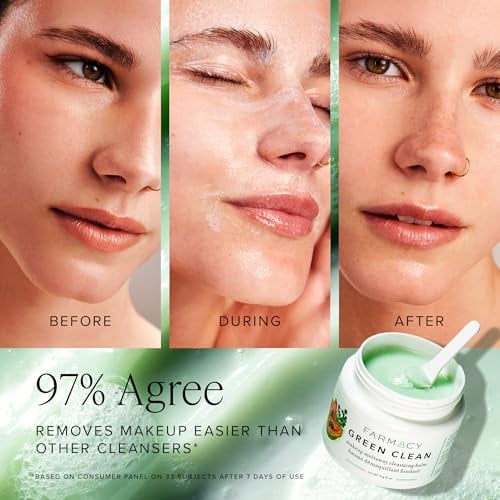 Makeup Remover Cleansing Balm - Green Clean Waterproof Makeup Remover Balm + Oil Cleanser