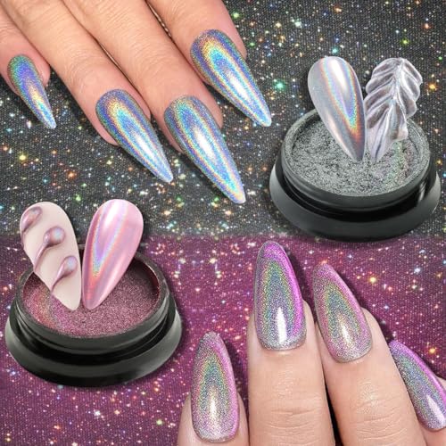 24 Colors Chrome Nail Powder Set Metallic Mirror Effect