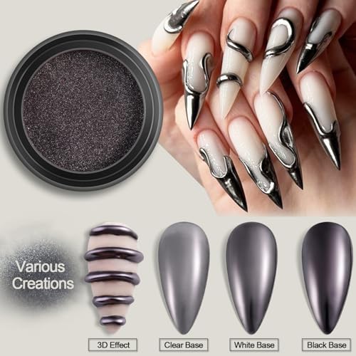 24 Colors Chrome Nail Powder Set Metallic Mirror Effect
