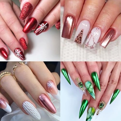 24 Colors Chrome Nail Powder Set Metallic Mirror Effect
