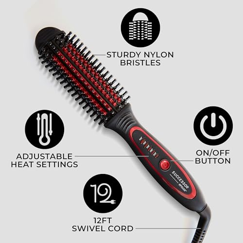 Stylus Thermal Styling Brush w/Tourmaline Ceramic | Multi-Functional Thermal Brush for Smo