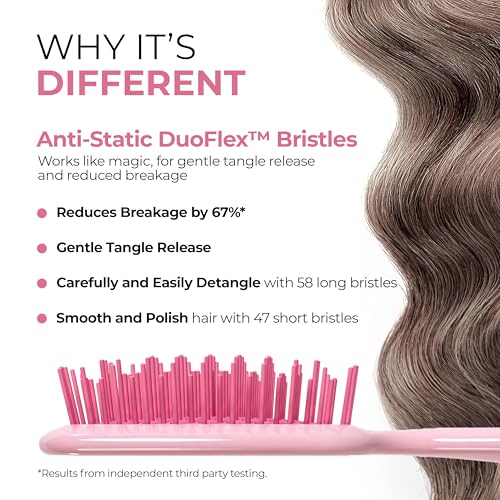 UNbrush Detangling Brush for Wet & Dry Hair | DuoFlex Anti-Static Bristles
