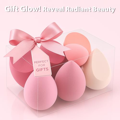 Foonbe Makeup Sponge Set, 7 Pcs Multi Colored Blende
