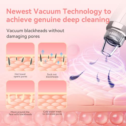 Blackhead Remover Vacuum Facial Pore Extractor 5 Suction Levels 5 Probes