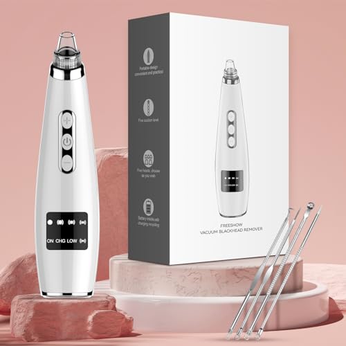 Blackhead Remover Vacuum Facial Pore Extractor 5 Suction Levels 5 Probes