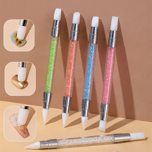 5pcs Nail Sculpture Pen - Dual Tipped Silicone Nail Tools