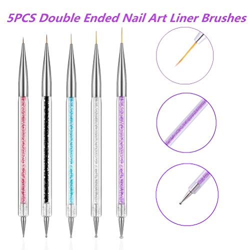 Resin Nail Art Palette with 5 Pcs Nail Art Brushes