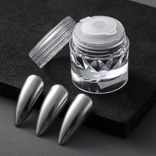 Black Chrome Nail Powder Set