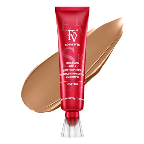 Matte Waterproof Foundation-Longwear Transfer-Proof, with Medium to Full Coverage, Oil-control & Lightweight, Liquid Foundation Makeup for Normal/Oily Skin, 30g, Toffee