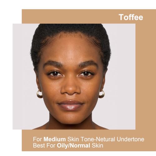 Matte Waterproof Foundation-Longwear Transfer-Proof, with Medium to Full Coverage, Oil-control & Lightweight, Liquid Foundation Makeup for Normal/Oily Skin, 30g, Toffee