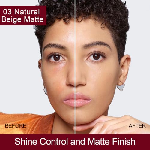 Matte Waterproof Foundation-Longwear Transfer-Proof, with Medium to Full Coverage, Oil-control & Lightweight, Liquid Foundation Makeup for Normal/Oily Skin, 30g, Natural Beige