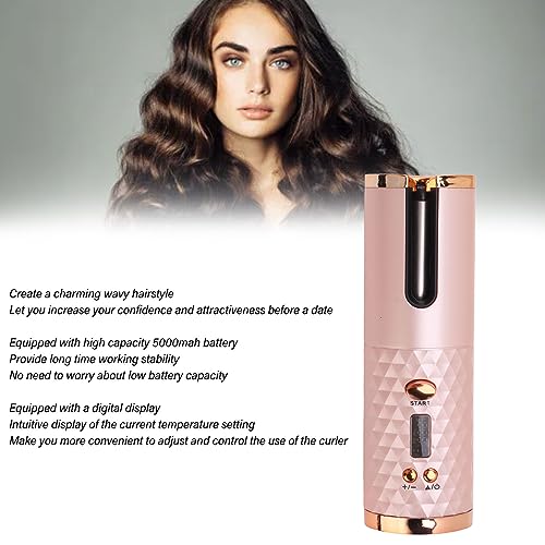 Cordless Automatic Curling Iron Wireless USB Rechargeable