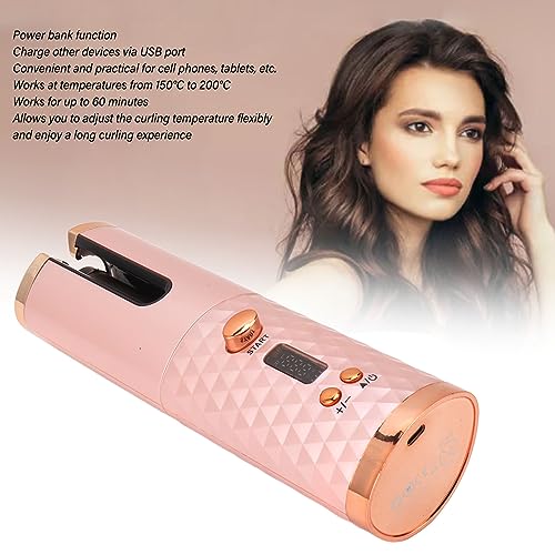 Cordless Automatic Curling Iron Wireless USB Rechargeable