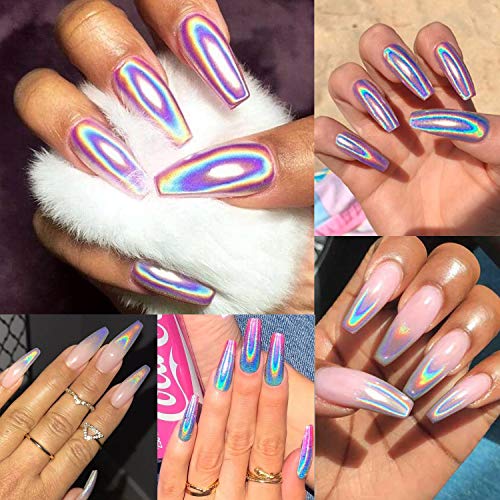 Holographic Unicorn Chrome Nail Powder Rainbow