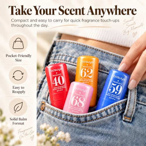 4 Pack Jelly Solid Perfume Balm Travel Set