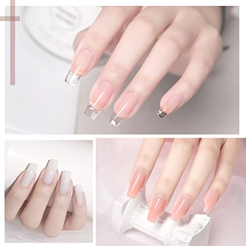 Poly Gel Nail Kit with UV Light Starter Kit 6 Pcs