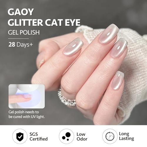 glassy cat eye gel polish Silvery Moonlight 16ml