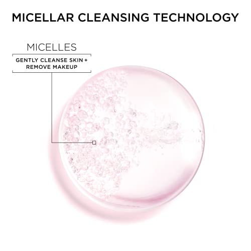 Micellar Cleansing Water, All-in-1 Makeup Remover and Facial Cleanser, For All Skin Types, 3.4 Fl Oz (100mL), 1 Count (Packaging May Vary)