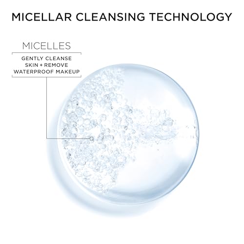 Micellar Water For Waterproof Makeup, Hydrating Facial Cleanser & Makeup Remover, Suitable for Sensitive Skin, Vegan, Cruelty Free, 13.5 Fl Oz (400mL), 1 Count