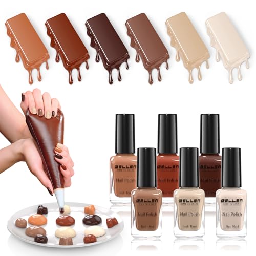 chocolate brown nail polish no lamp