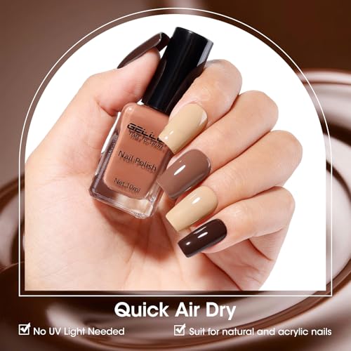 chocolate brown nail polish no lamp