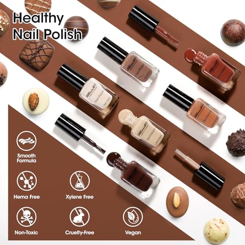 chocolate brown nail polish no lamp