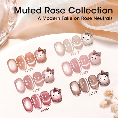 nude cat eye gel polish 6 colors 6ml