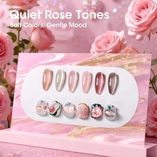 nude cat eye gel polish 6 colors 6ml