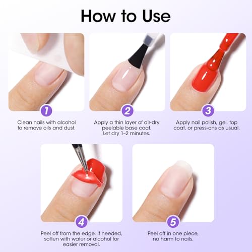 Quick Dry Peel off Gel Base Coat Short-Term Wear